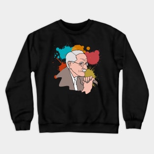 Carl Gustav Jung Portrait - Jungian Psychology Teacher - Paint Edition Crewneck Sweatshirt